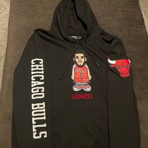 Unique Pro Standard Chicago Bulls LONZO Hoodie Sweatshirt with front pocket